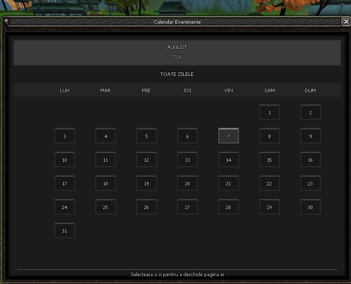 Calendar Evenimente Zeraphis2